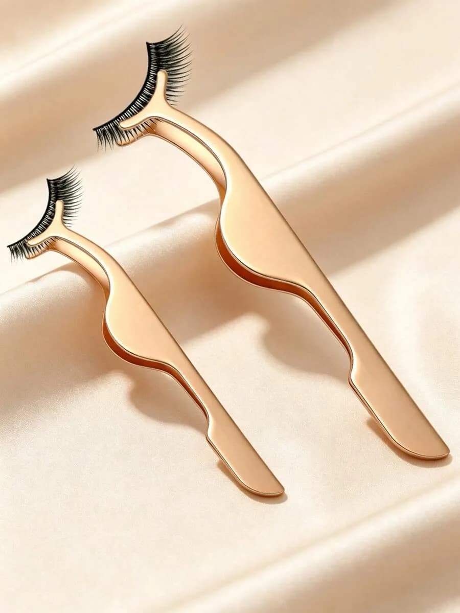 Stainless Steel Lash Tweezers, image 1